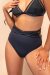Lunalae Pantalones Cortos Tiro Alto Daisy Negro XL