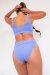 Lunalae Pantalones Cortos Tiro Bajo Venus Lavanda L