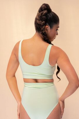 Lunalae Pantalones Cortos Tiro Alto Venus Verde Claro XS