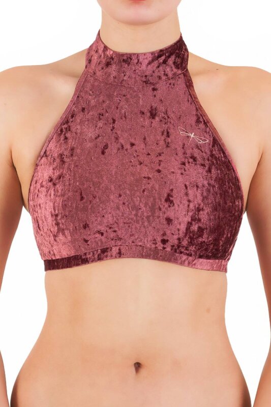 Dragonfly Top Lisette Terciopelo Amaranth XS