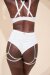 Lunalae Pantalones Cortos Tiro Alto Olivia Blanco L