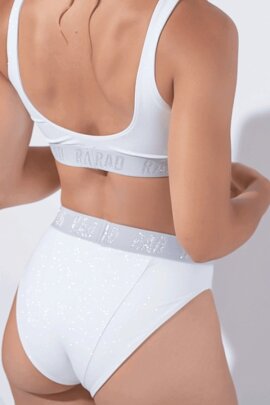 RAD Pantalones Cortos Atlantida Purpurina Blanco M