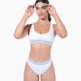 RAD Pantalones Cortos Atlantida Purpurina Blanco L
