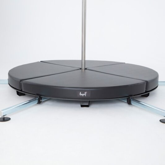 Colchoneta de Pole Dance Lupit Pole ESTÁNDAR para Escenario Ø 160 cm Negro