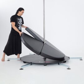 Colchoneta de Pole Dance Lupit Pole ESTÁNDAR para Escenario Ø 160 cm Negro