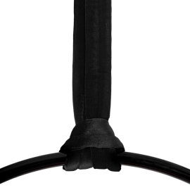 Paquete de poleas redondas de PoleSports para colgar aros aéreos de terciopelo Negro