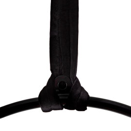 Paquete de poleas redondas de PoleSports para colgar aros aéreos de terciopelo Negro