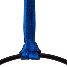 Paquete de poleas redondas de PoleSports para colgar aros aéreos de terciopelo Azul