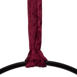 Paquete de poleas redondas de PoleSports para colgar aros aéreos de terciopelo Rojo