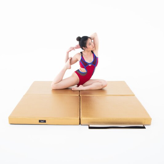 Colchoneta de Pole Dance Lupit Pole PREMIUM Multiuso Cuadrado 150 cm Dorado