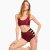 Paradise Chick Pantalones Cortos Tiro Alto Cereza Rayas L