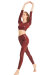Paradise Chick Leggings Superhero Sticky V-String Leopardo Cereza