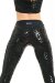Paradise Chick Leggings Superhero Agarrepy V-String Leopardo Negro XS