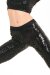 Paradise Chick Leggings Superhero Agarrepy V-String Leopardo Negro L