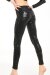 Paradise Chick Leggings Superhero Sticky V-String Zebra Negro S