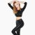 Paradise Chick Leggings Superhero Sticky Tiro Alto Leopardo Negro