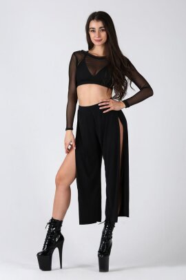 REV ACTIV Sensual Exótico Pantalones Negro S