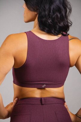 Off the Pole Top Cruzado Denim Rosa Suave S