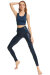 Paradise Chick Leggings Superhero Sticky Tiro Alto Leopardo Denim Azul