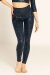 Paradise Chick Leggings Superhero Sticky Tiro Alto Leopardo Denim Azul L