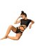 Paradise Chick Pantalones Cortos Frankie Con Ligueros Negro