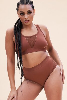 Lunalae Top Gaby Seamless Marrón S
