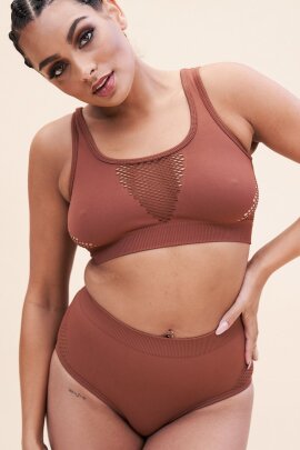 Lunalae Top Gaby Seamless Marrón S