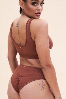 Lunalae Top Gaby Seamless Marrón S