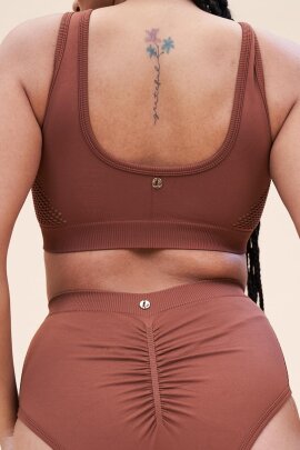 Lunalae Top Gaby Seamless Marrón S