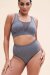 Lunalae Pantalones Cortos Tiro Alto Leah Seamless Gris