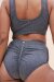 Lunalae Pantalones Cortos Tiro Alto Leah Seamless Gris M