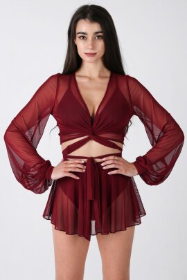 REV ACTIV Pantalones Cortos con Falda With Pleasure Vino