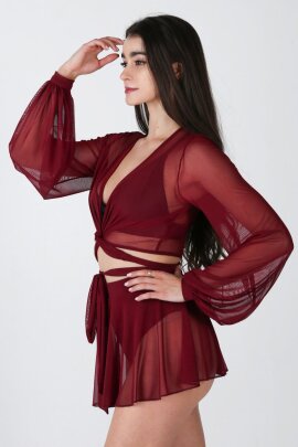 REV ACTIV Pantalones Cortos con Falda With Pleasure Vino