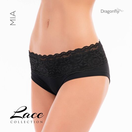 Dragonfly Pantalones Cortos Mia con Encaje Negro M