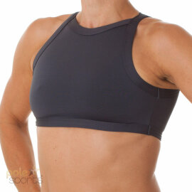 PoleFit Top Cuello Alto Crop XS Gris