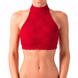 Dragonfly Top Lisette con Encaje Rojo M