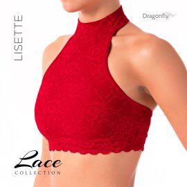 Dragonfly Top Lisette con Encaje Rojo L