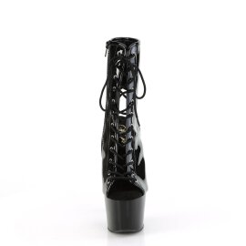 Pleaser ADORE-1016 Plateau Ankle Boots Patent Black