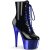 Pleaser ADORE-1020 Botín Plataforma Charol Metalizado Negro Azul