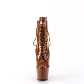 Pleaser ADORE-1020 Plateau Ankle Boots Patent Caramel