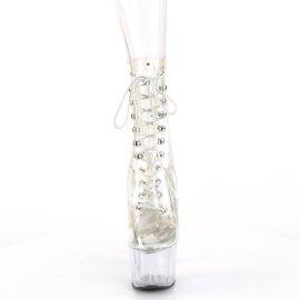 Pleaser ADORE-1020C-2 Plateau Ankle Boots Transparent