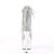 Pleaser ADORE-1020CHRS Botín Plataforma Multi Metalizado Plata