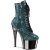 Pleaser ADORE-1020CHRS Botín Plataforma Metalizado Turquesa