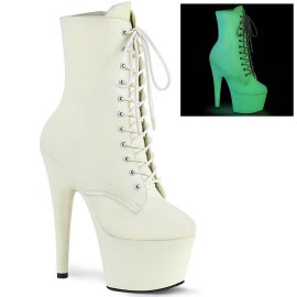 Pleaser ADORE-1020GD Botín Plataforma Cuero Blanco