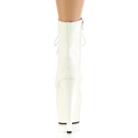 Pleaser ADORE-1020GD Botín Plataforma Cuero Blanco
