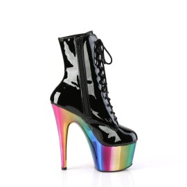 Pleaser ADORE-1020RC Botín Plataforma Charol Metalizado Negro Multicolor
