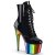 Pleaser ADORE-1020RC Botín Plataforma Charol Metalizado Negro Multicolor