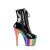 Pleaser ADORE-1020RC Botín Plataforma Charol Metalizado Negro Multicolor