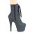 Pleaser ADORE-1020REFL Botín Plataforma Reflexión Negro