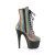 Pleaser ADORE-1020REFL-02 Botín Plataforma Reflexión Multicolor